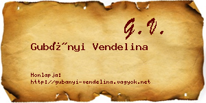 Gubányi Vendelina névjegykártya